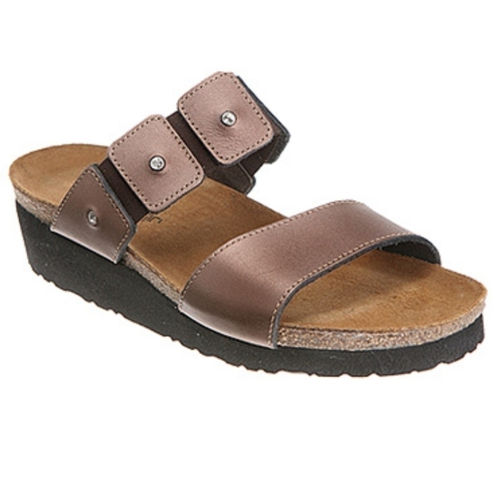 Naot Womens Ashley Copper Leather Strap Wedge Sandals shoes sz 42/11